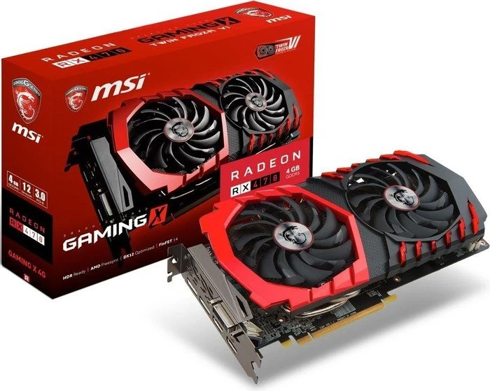 MSI Radeon RX 470 Gaming X 4G, 4GB GDDR5, DVI, 2x HDMI, 2x DP