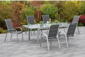 Merxx Amalfi di lusso Gartenmöbel-Set anthrazit, 7-tlg.