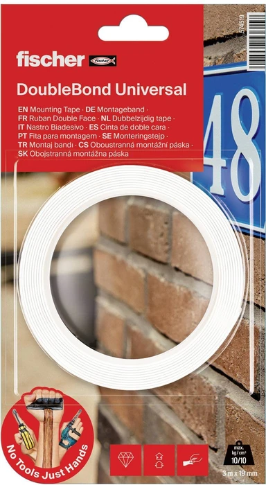 fischer DoubleBond Universal transparent, Klebeband, 19mm/3m (574519) – Bild 2 von 7