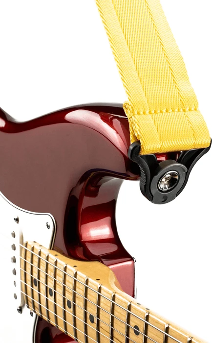 D'Addario Auto Lock Nylon Guitar Strap Mellow Yellow