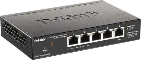 D-Link Desktop Gigabit Smart Switch, 5x RJ-45, 18W PoE PD