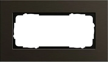 Gira Esprit Abdeckrahmen Aluminium Braun 2fach ohne Mittelsteg