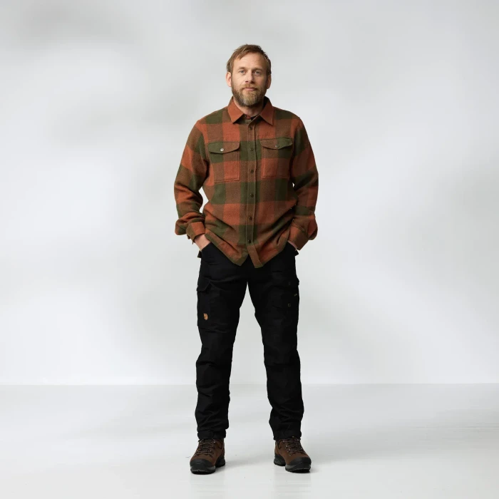 Fjällräven Canada Hemd langarm autumn leaf/laurel green (Herren)