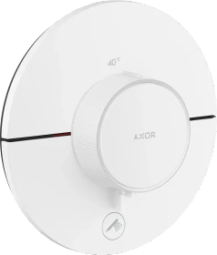 Hansgrohe Axor ShowerSelect ID rund Thermostat für 1 Verbraucher und einen zusätzlichen Abgang mattweiß