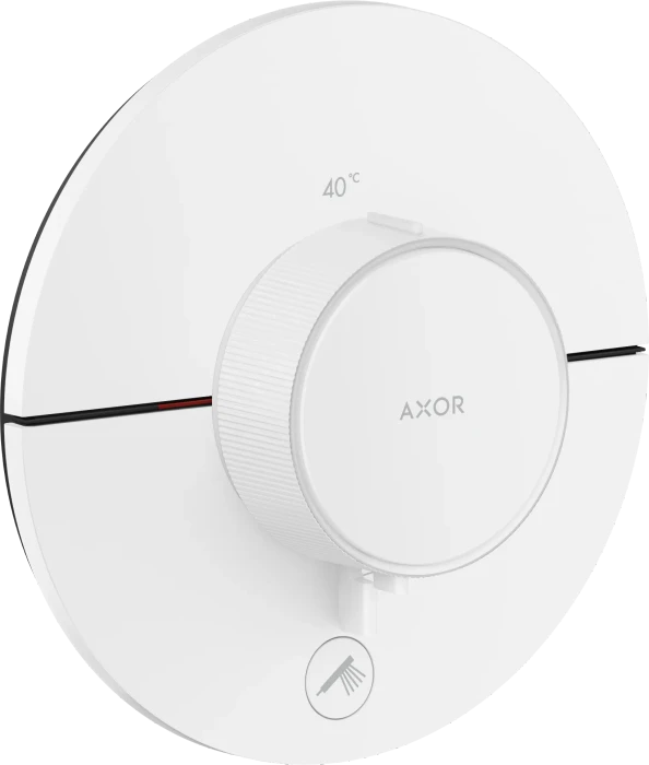 Hansgrohe Axor ShowerSelect ID rund Thermostat für 1 Verbraucher und einen zusätzlichen Abgang mattweiß