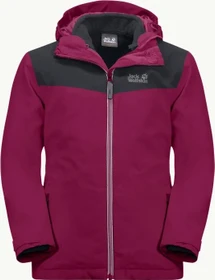 Jack Wolfskin Snowfrost 3in1 Funktionsjacke dark ruby (Junior)