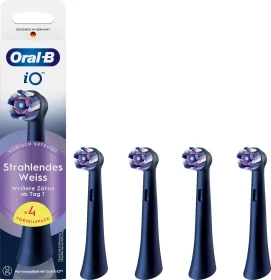 Oral-B iO Radiant White Ersatzbürste schwarz, 4 Stück