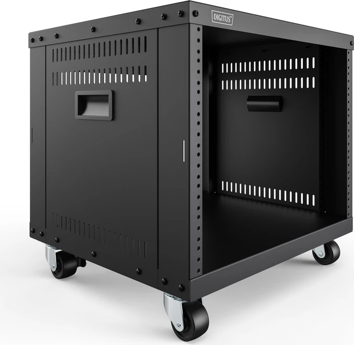 Digitus Audio Video Rack 19" AVS/Equipment Rack 8HE, mit Rollen, unmontiert, RAL 9005, 460mm tief