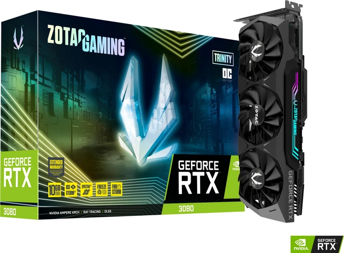 Zotac Gaming GeForce RTX 3080 Trinity OC LHR, 10GB GDDR6X, HDMI, 3x DP