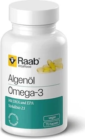 Raab Vitalfood Algenöl Omega-3 Kapseln, 75 Stück