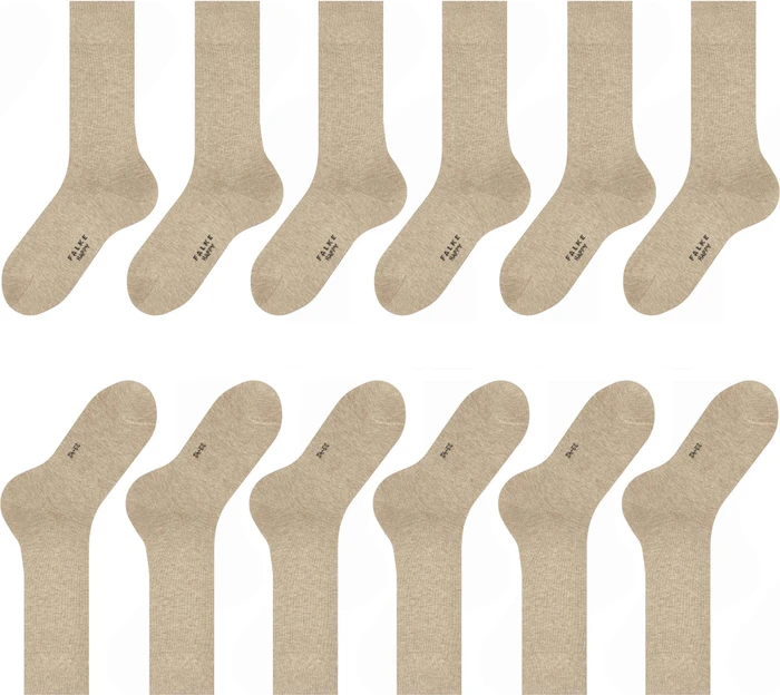 Falke Happy Socken sand mel., 6 Paare (Herren)
