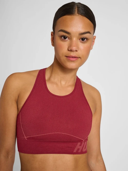hummel Christel Sport-BH cabernet/apple butter melange (Damen)