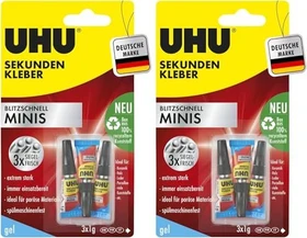 UHU Minis Sekundenkleber, 3g (3x 1g)