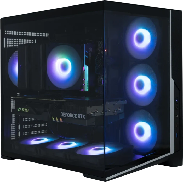 Zalman D40 Black, schwarz, Glasfenster