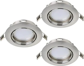 Eglo Peneto rund 8.7cm Einbauleuchte nickel matt, 3 Stück
