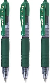 Pilot G2-7 Medium Tintenroller (Mine) grün/transparent, 3er-Pack