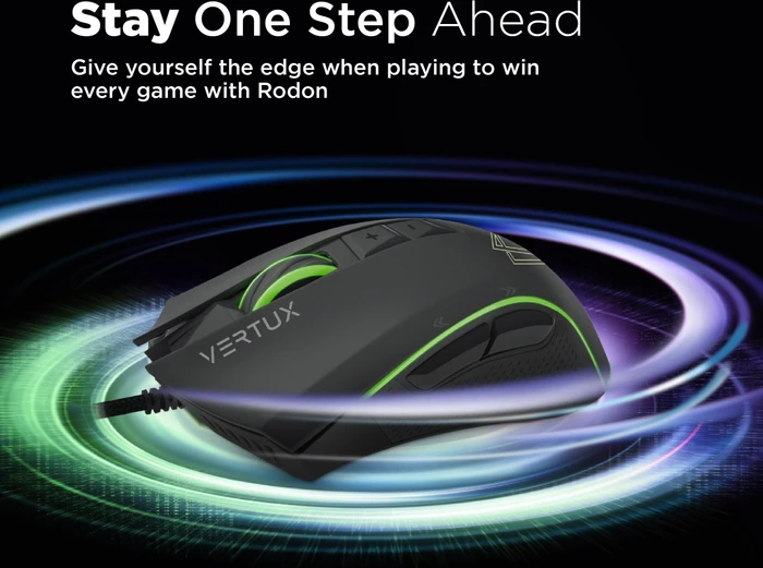 Vertux Rodon Gaming Mouse, schwarz, USB