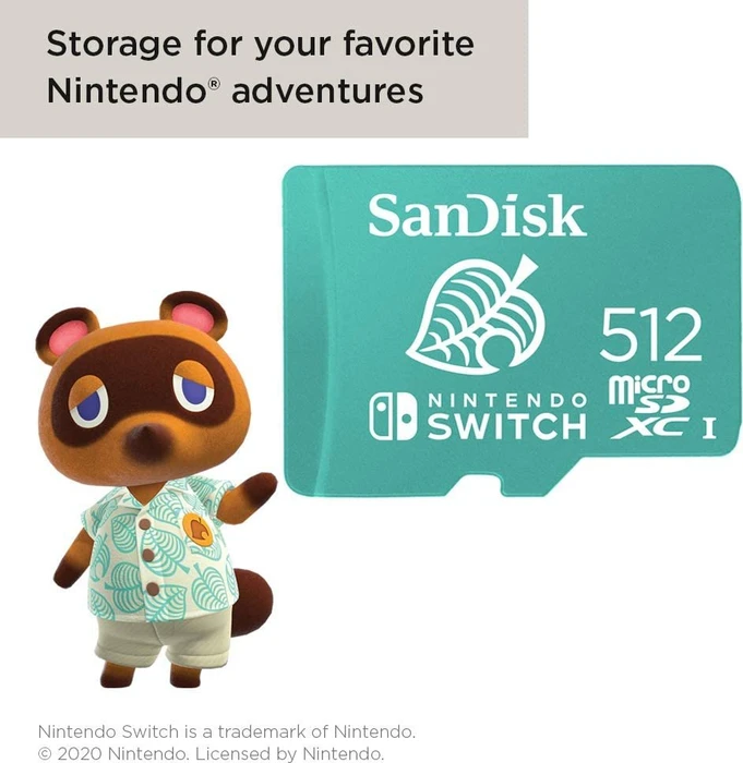 SanDisk Nintendo Switch R100/W90 512GB, UHS-I U3, Class 10