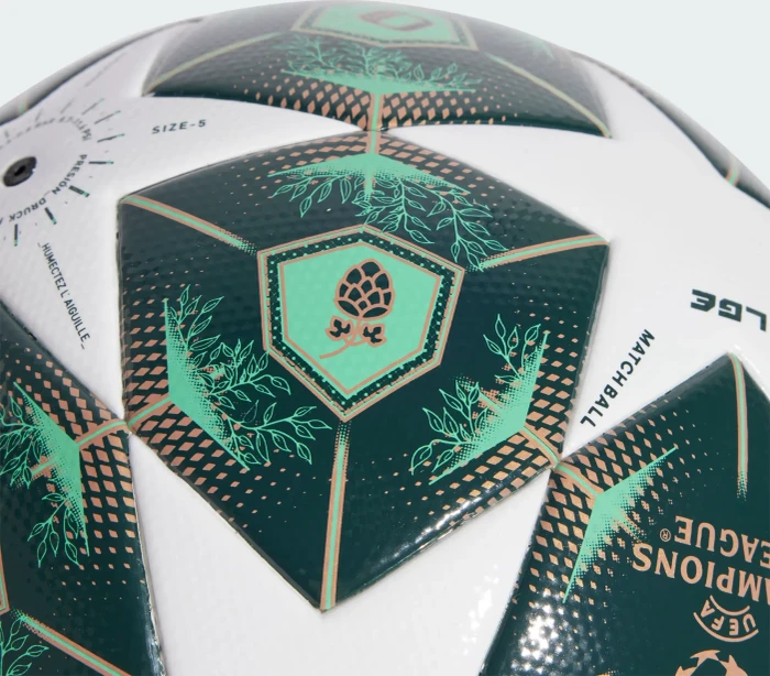 adidas UCL 2024/2025 Knockout Phase League Fußball white/shadow green/solar slime