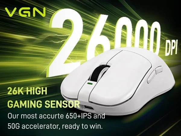 VGN Dragonfly F1 MOBA Wireless Gaming Maus, weiß, USB