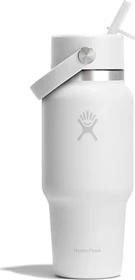Hydro Flask Wide Mouth Travel Flex Straw Cap Isolierflasche 710ml tonal white