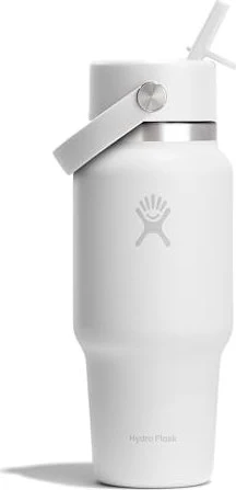 Hydro Flask Wide Mouth Travel Flex Straw Cap Isolierflasche 710ml tonal white