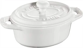 Zwilling Staub Mini-Cocotte Schmortopf oval 10.5x8.5cm 200ml weiß