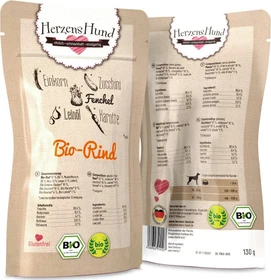 Herzens Hund Bio Rind mit Bio Gemüse, 1.95kg (15x 130g)