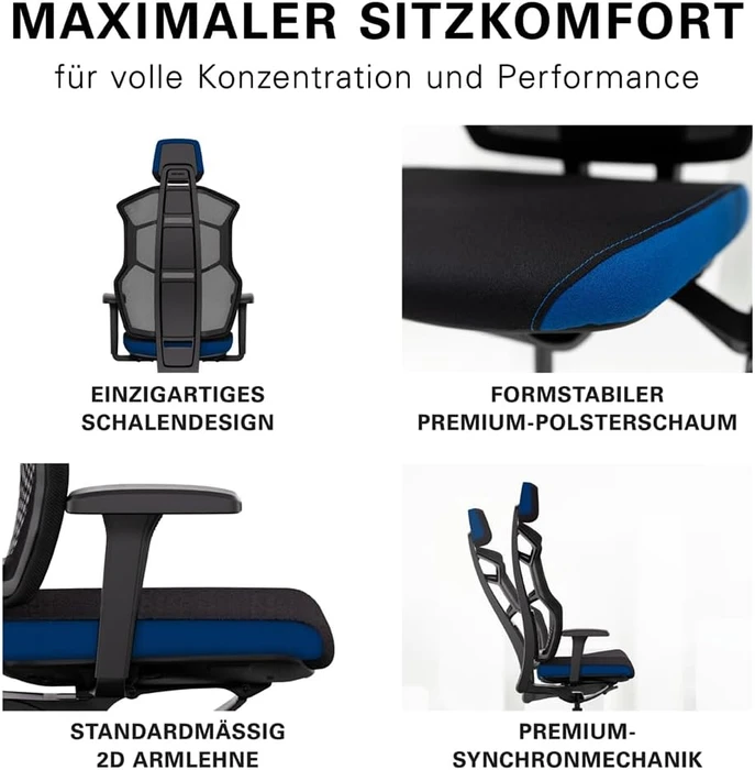 Recaro Aer Essential Gamingstuhl, Royal Blue