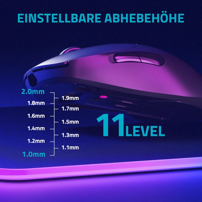 Rapoo V200PRO 8K/4K Wireless Gaming Mouse schwarz, USB