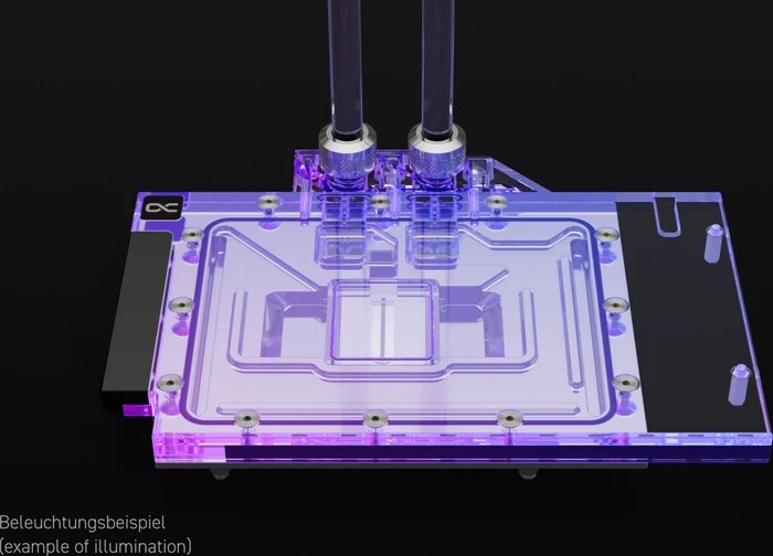 Alphacool Eisblock Aurora Acryl GPX-N NVIDIA RTX 4080 Strix mit Backplate
