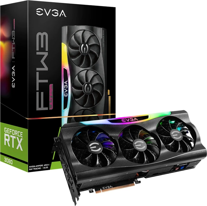EVGA GeForce RTX 3080 FTW3 Ultra Gaming, 10GB GDDR6X, HDMI, 3x DP