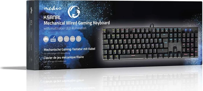 Nedis Wired Gaming Keyboard, schwarz, LEDs RGB, USB, FR