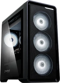 Zalman M3 Plus, schwarz, Glasfenster