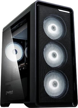 Zalman M3 Plus, schwarz, Glasfenster