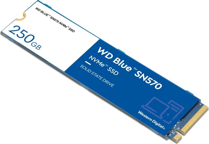 Western Digital WD Blue SN570 NVMe SSD 250GB, M.2 2280 / M-Key / PCIe 3.0 x4
