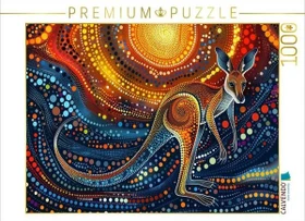 Calvendo Junges Känguru im Stil der Kunst der Aborigines