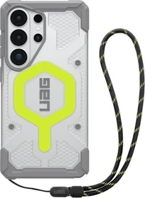 UAG Pathfinder Clear Active Neon Case + Black Neon Lanyard für Samsung Galaxy S26 Ultra