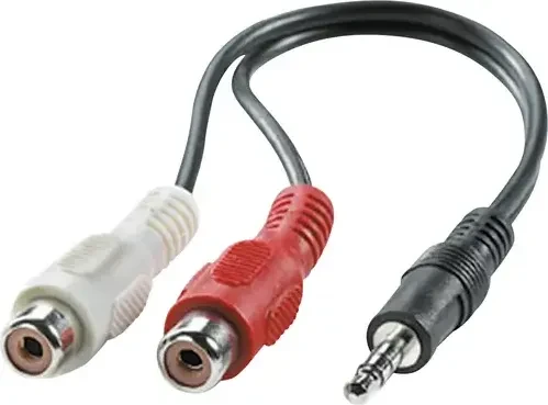 Roline / Secomp 1x 3.5mm Klinke Stecker/2x Cinch Buchse, 0.25m