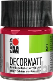 Marabu Decormatt Acryl Acrylfarbe, karminrot, 50ml