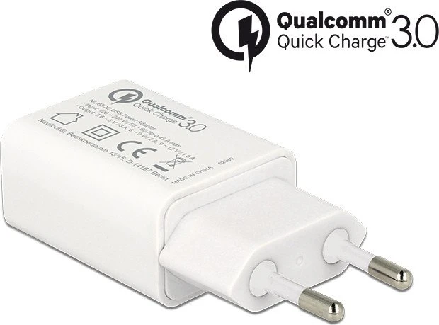 Navilock USB-Ladegerät 1x USB-A Qualcomm Quick Charge 3.0 weiß