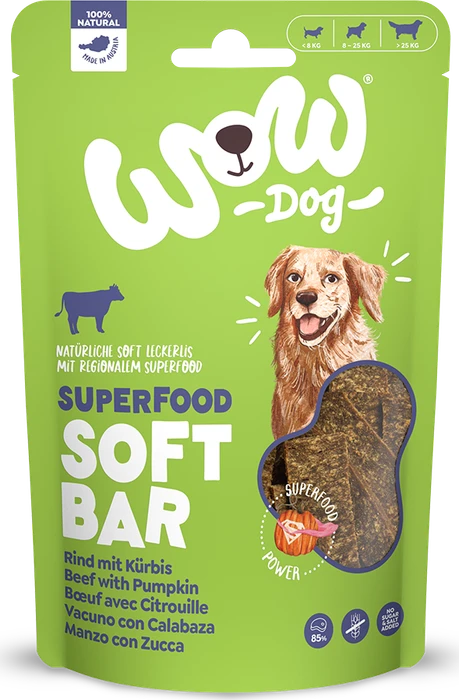 WOW Superfood Soft Bar, mit Rind + Kürbis, 150g