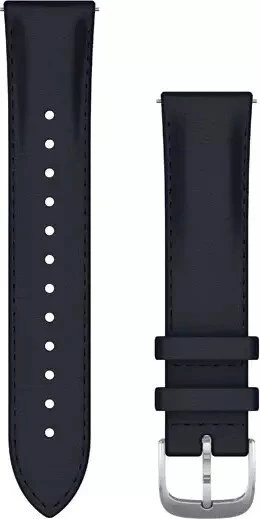 Garmin Schnellwechsel Ersatzarmband 20mm Leder navy/silver