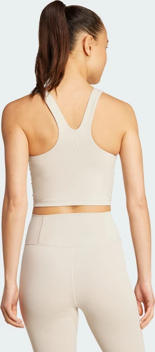 adidas All Me Medium-Support Bra Tanktop Sport-BH beige (Damen)