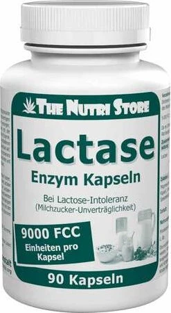 The Nutri Store Lactase 9.000 FCC Enzym Kapseln, 90 Stück
