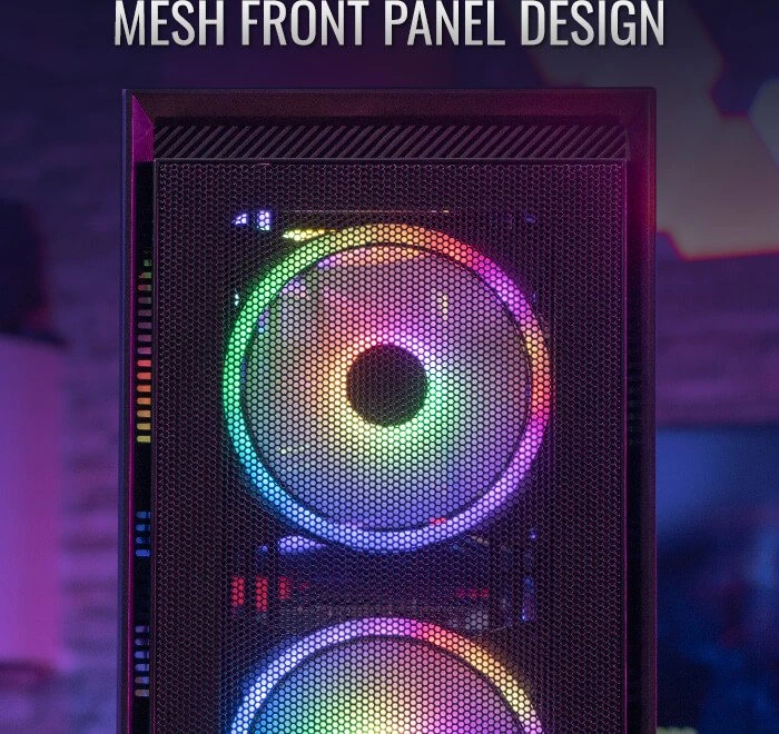 AeroCool Graphite, Lüfter LED RGB, Glasfenster