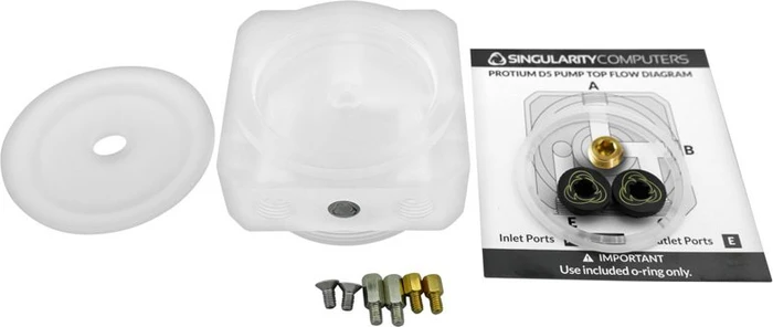 Singularity Computers Protium D5 Pumpenaufsatz, G1/4", Frosted Acryl