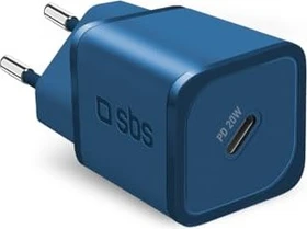 SBS Mobile Ultra-Schnellladegerät GaN Power Delivery 20W blau