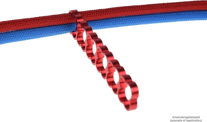 Alphacool Eiskamm Alu X24 Kabelkamm 4mm, rot, 2er-Pack