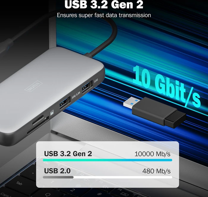 Digitus USB-C Docking Station 8-Port , USB-C 3.1 [Stecker]